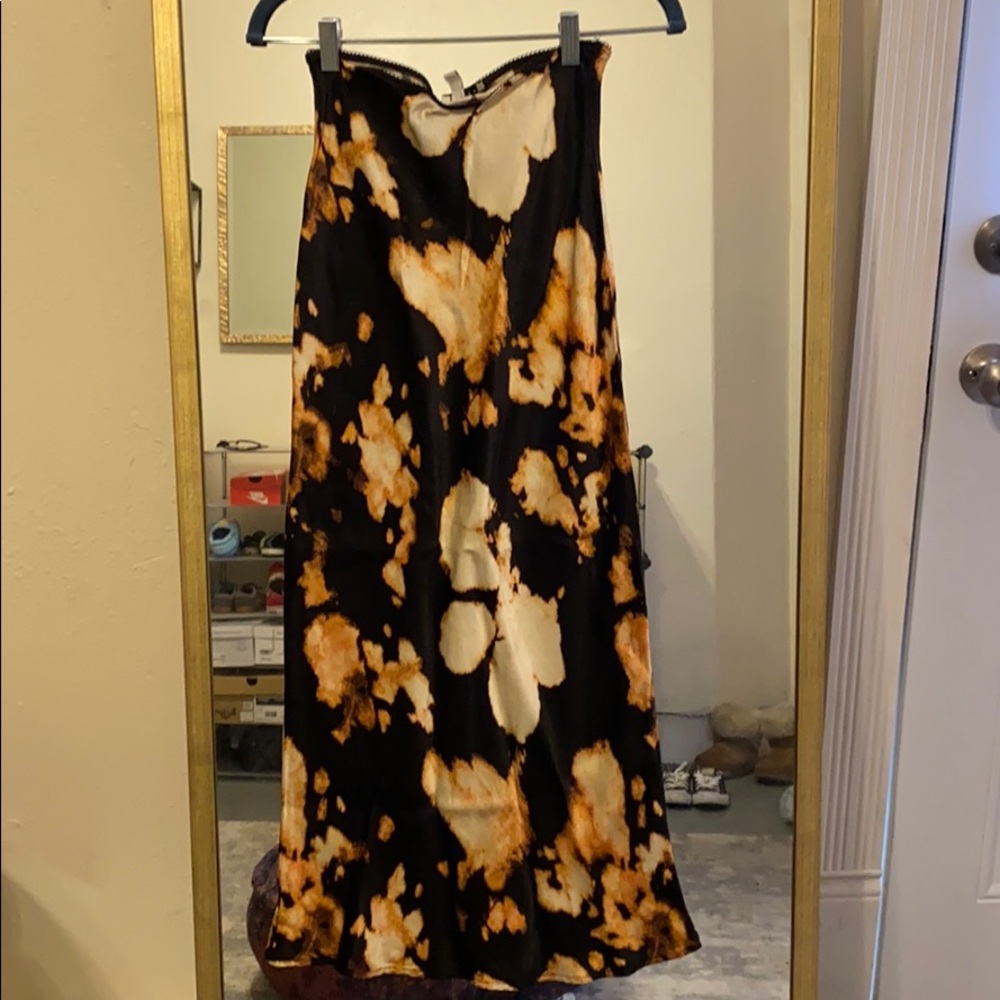 top shop silky skirt